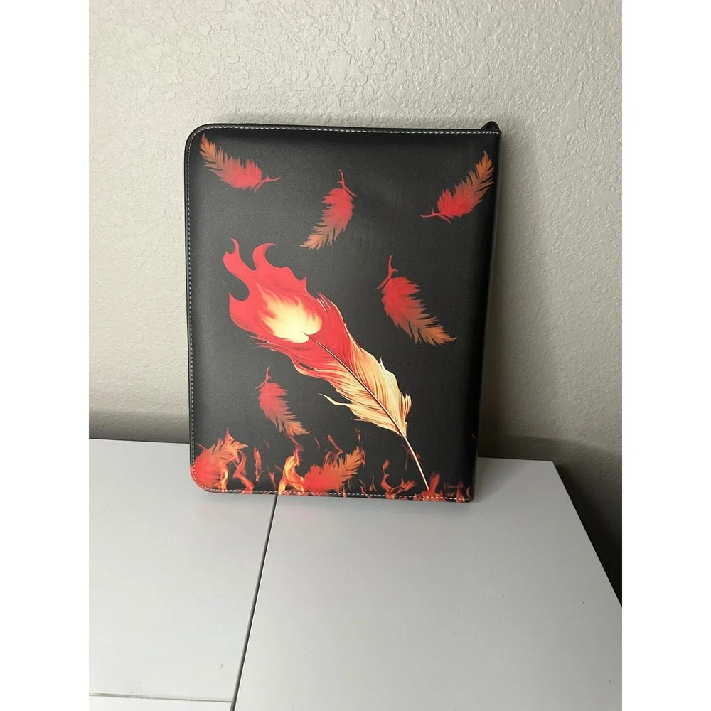 RNFUL Trading Card Binder Unisex OS Black Excellent Fire‎ Dragon 9-Pocket Zipper